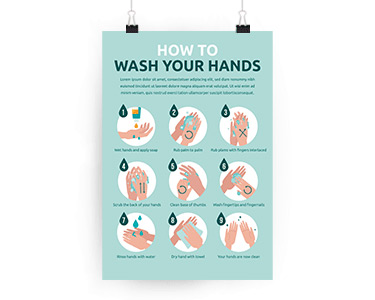 Posters-wash hands